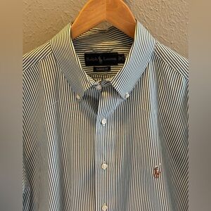 Ralph Lauren Blue Label Classic Preppy Shirt Stripe Men’s Size 17